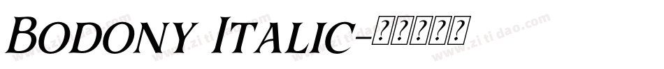 Bodony Italic字体转换
